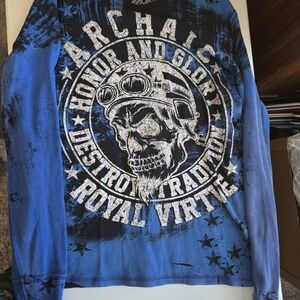 Archaic Black and Blue Graphic Shirt
